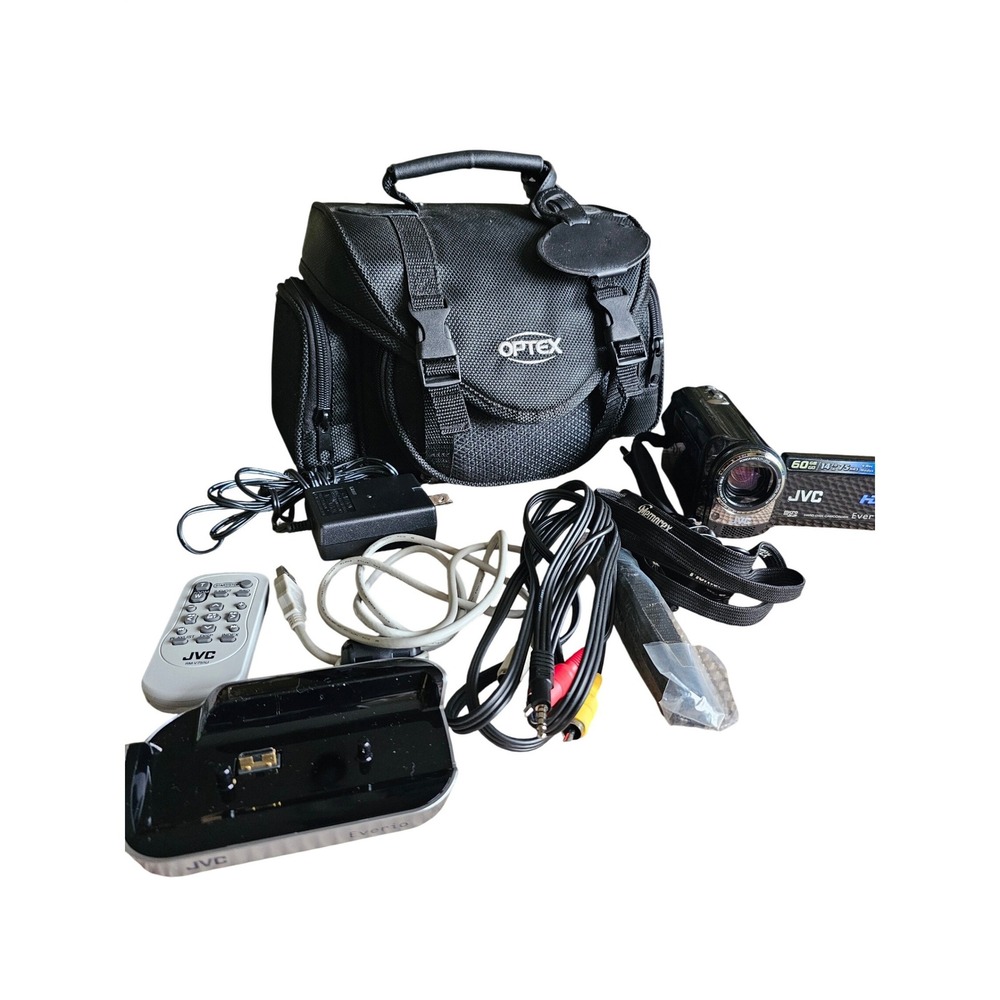 JVC Everio GZ-MG330RU 60GB HDD Digital Camcorder Bundle 32x Zoom Optex Bag Dock